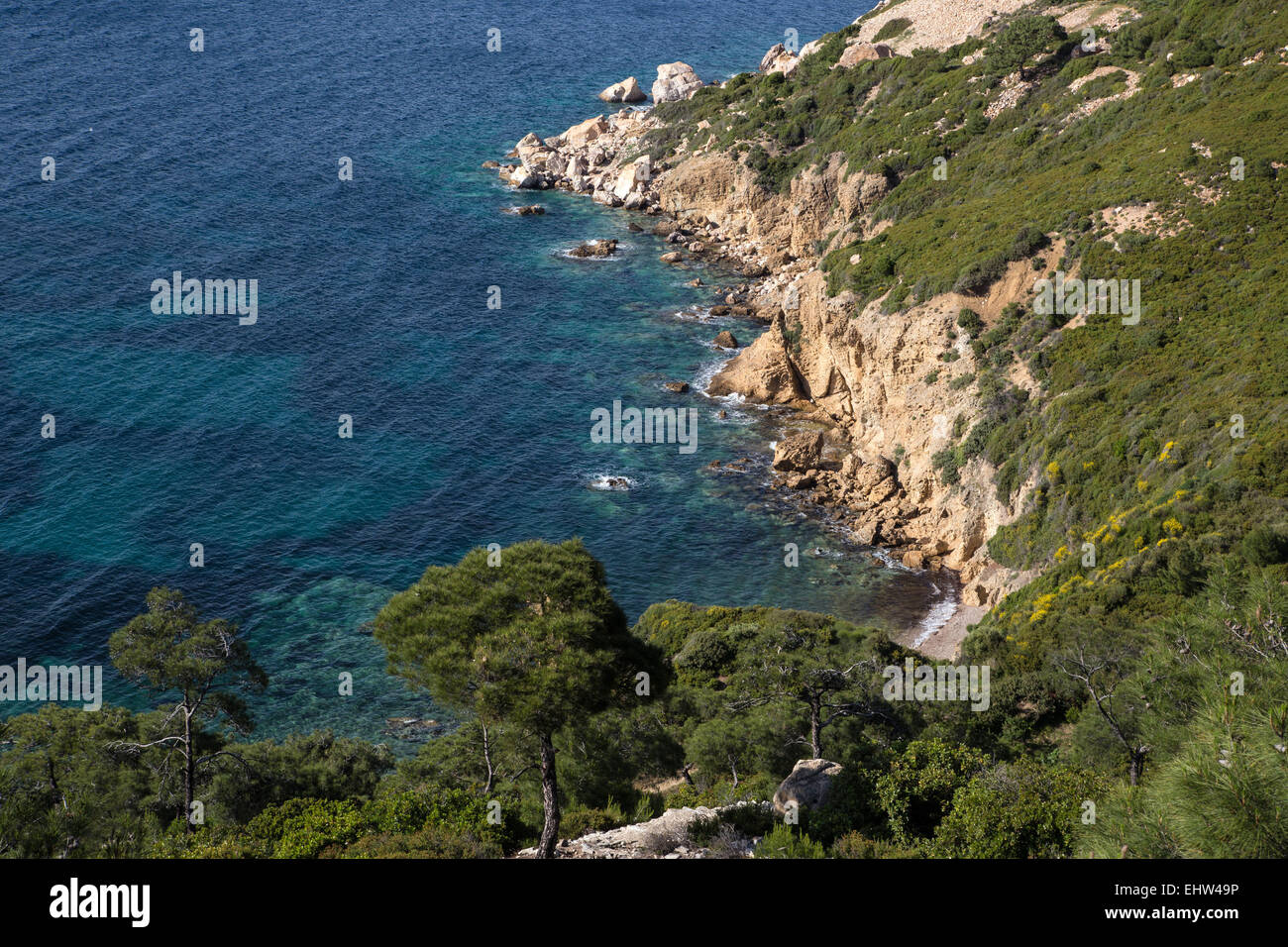 DER OLIVEN-RIVIERA, ÄGÄIS, TÜRKEI Stockfoto