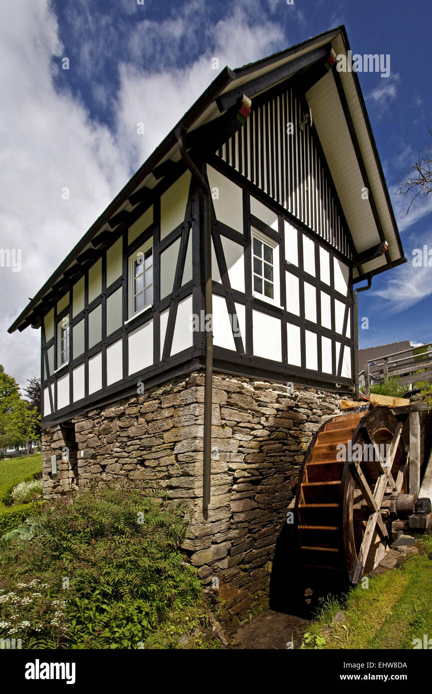 Alte Mühle in Latrop in Schmallenberg. Stockfoto