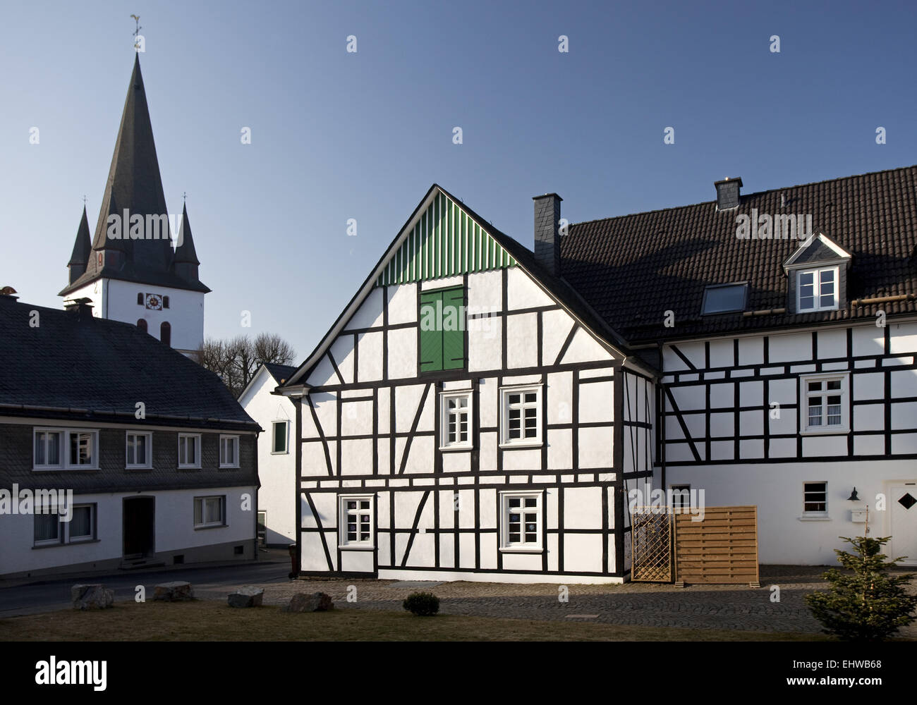 Stadtansicht aus Drolshagen in Deutschland. Stockfoto