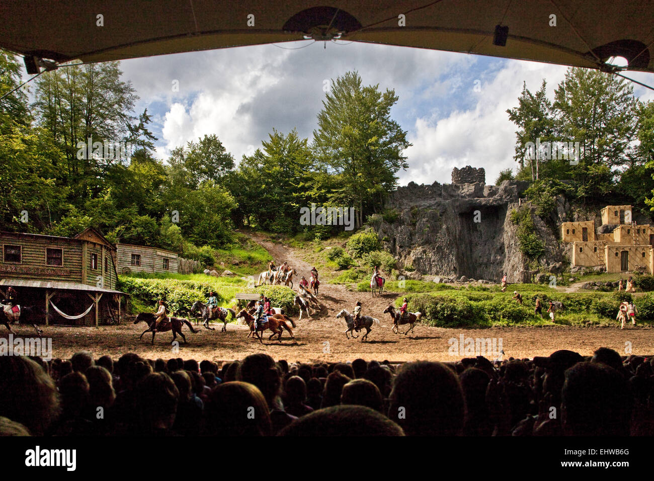 Karl May Spiele beim Elspe Festival. Stockfoto