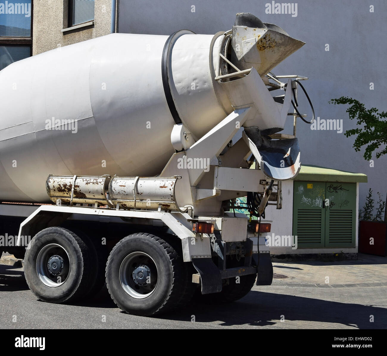 Betonmischer-LKW Stockfoto