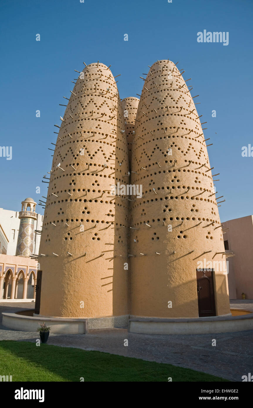 Vogel-Türme, Katara Cultural Village, Doha. Katar. Im Nahen Osten. Stockfoto