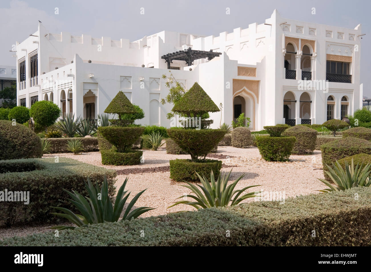 Traditionelle regionale Architektur, Sharq Village Hotel, Doha, Katar. Naher Osten Stockfoto