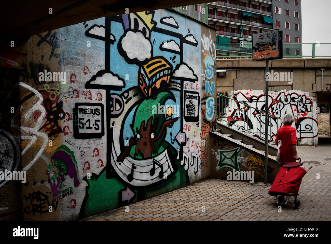 Mailand, Italien. Street-art Stockfoto
