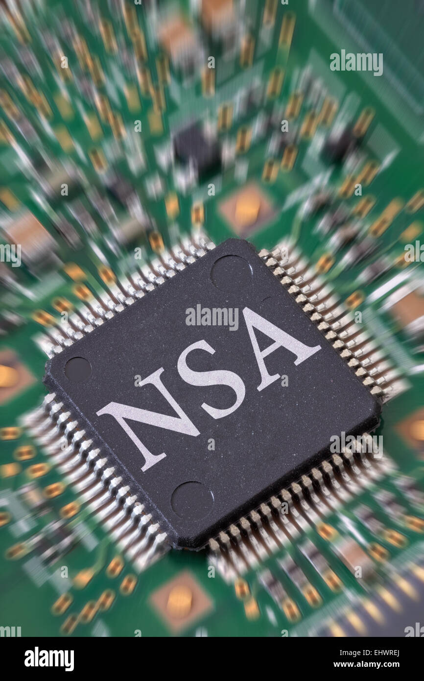 NSA-Mikrochip Stockfoto