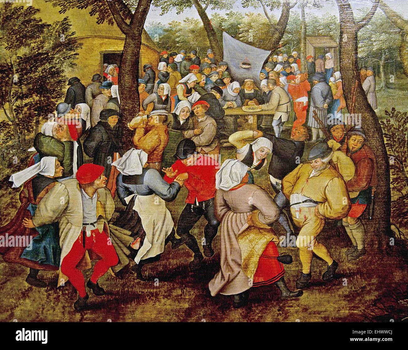 Pieter Bruegel der jüngere die Hochzeitsgesellschaft Stockfoto