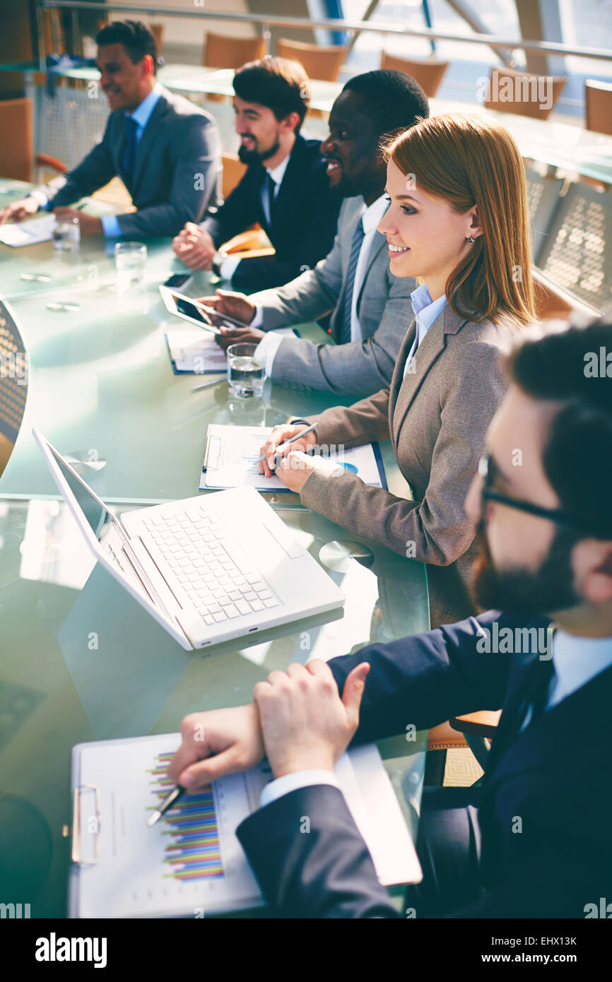 Großes Treffen der Partner Stockfoto