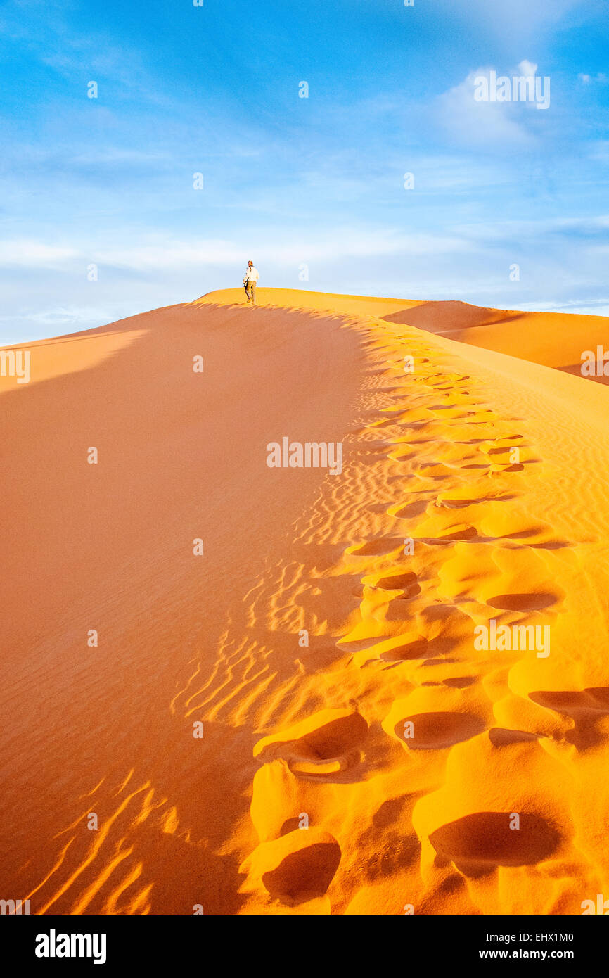 Erg Chebbi Sanddünen, Sahara, Marokko Stockfoto