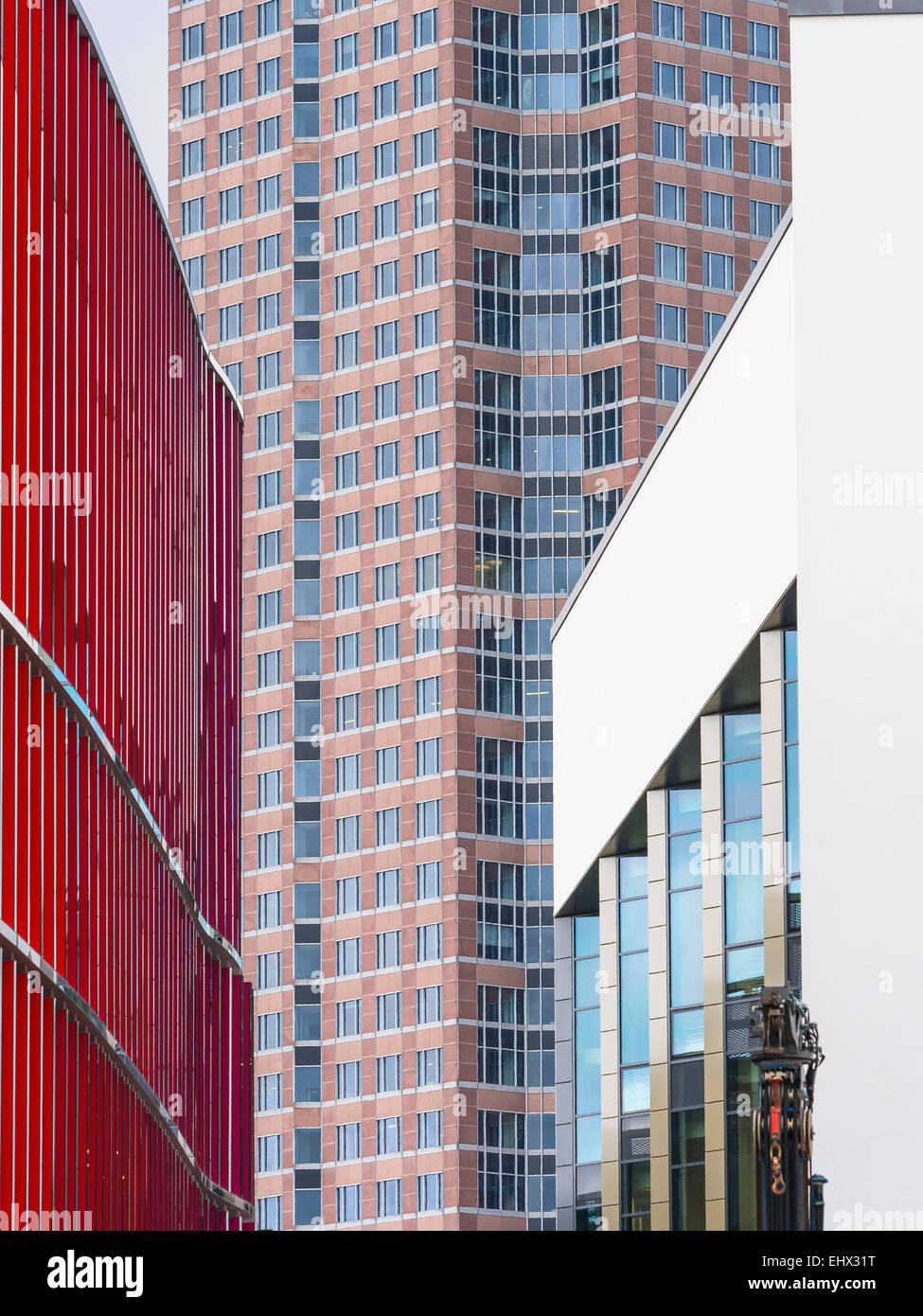 Deutschland, Frankfurt, Front und Fenster des Turmes Ausstellung Stockfoto