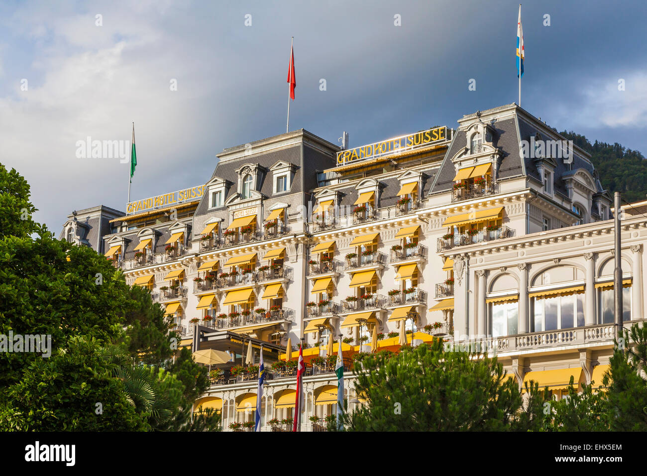 Schweiz, Montreux, Grand Hotel Suisse-Majestic Stockfoto