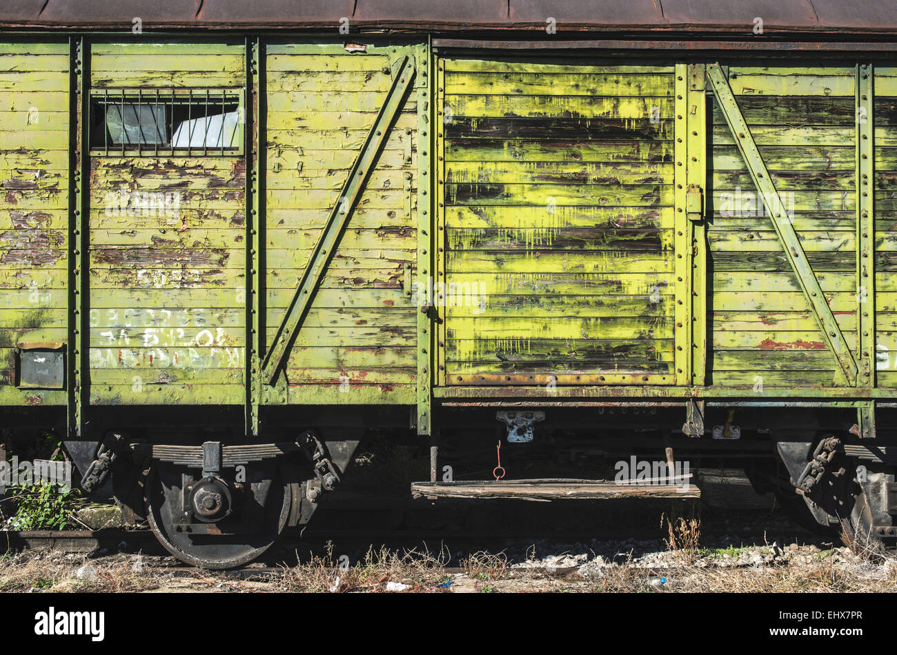 Bulgarien, Holzeisenbahn Oldtimer Stockfoto