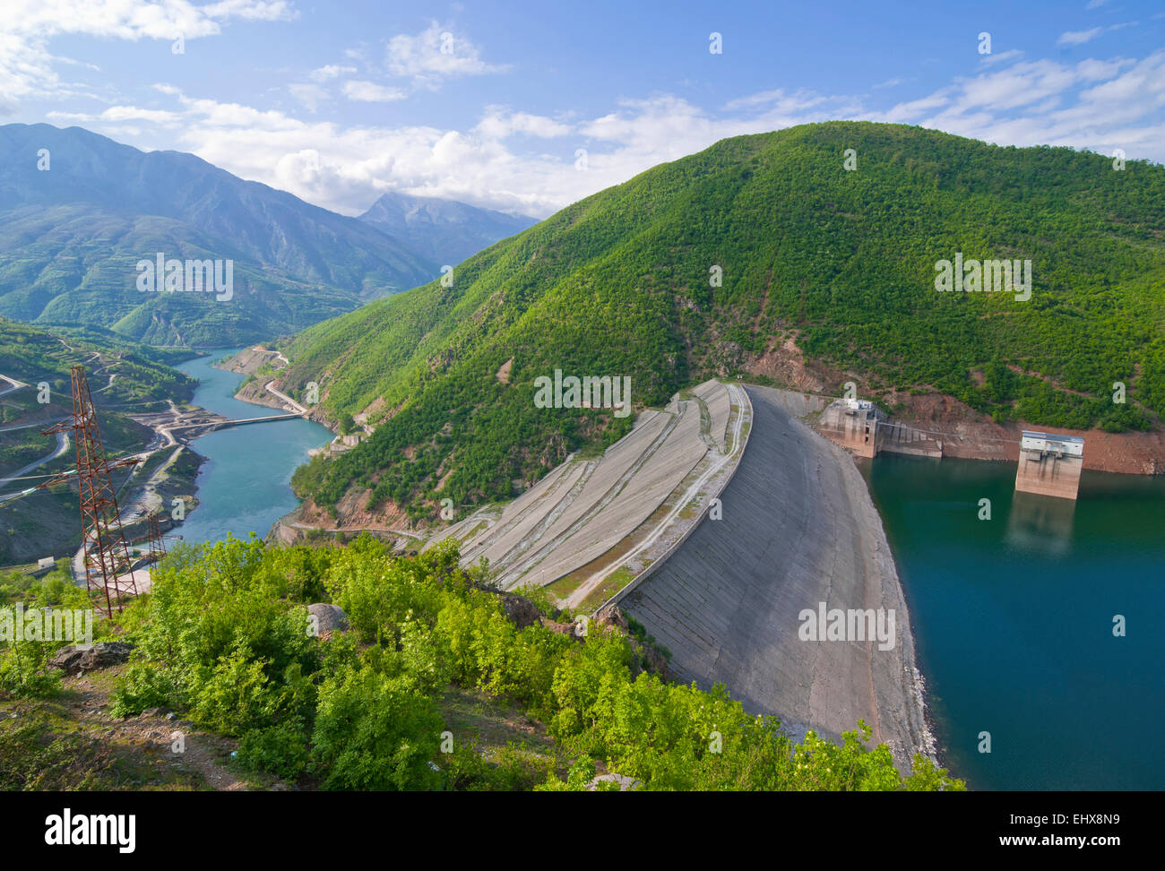 Fierza-Stausee, Albanien Stockfoto