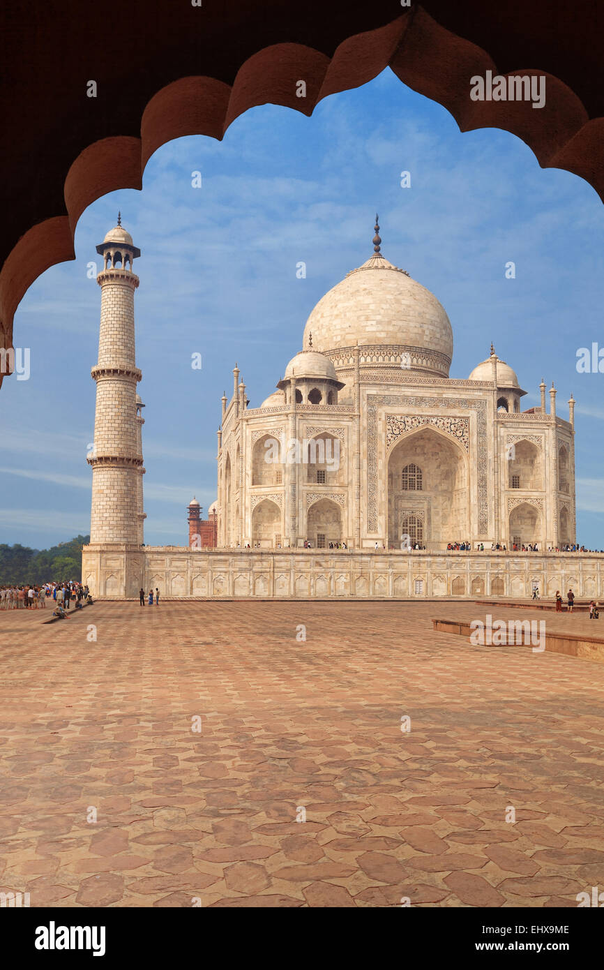 Taj Mahal, Agra, Uttah Pradesh, Indien Stockfoto