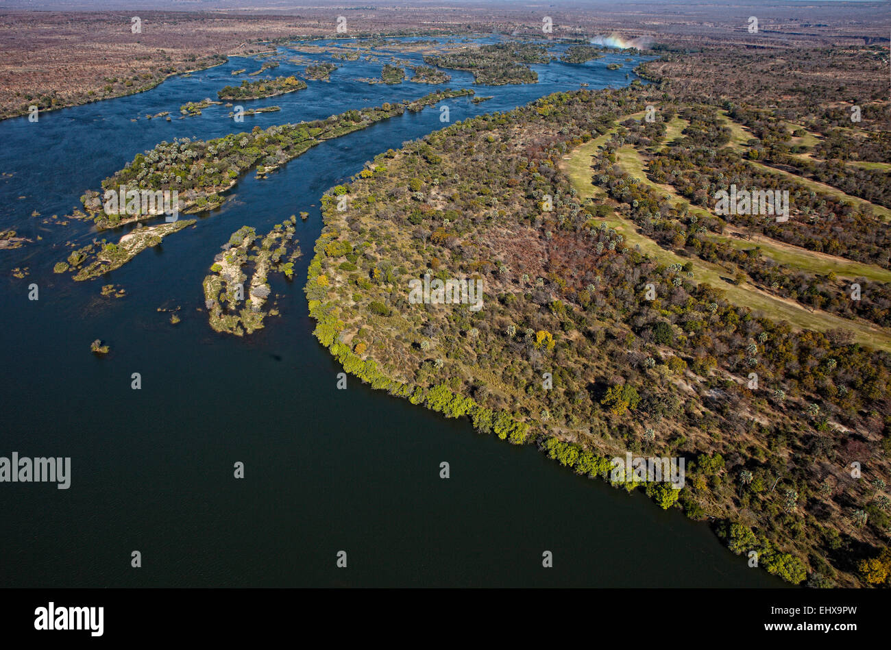 Südliches Afrika, Victoriafälle zwischen Sambia und Simbabwe Stockfoto