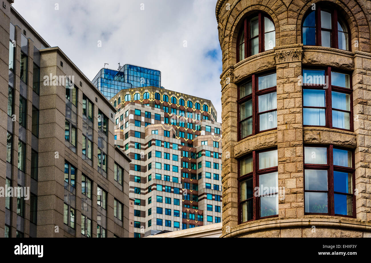 Alte Architektur in Boston, Massachusetts. Stockfoto