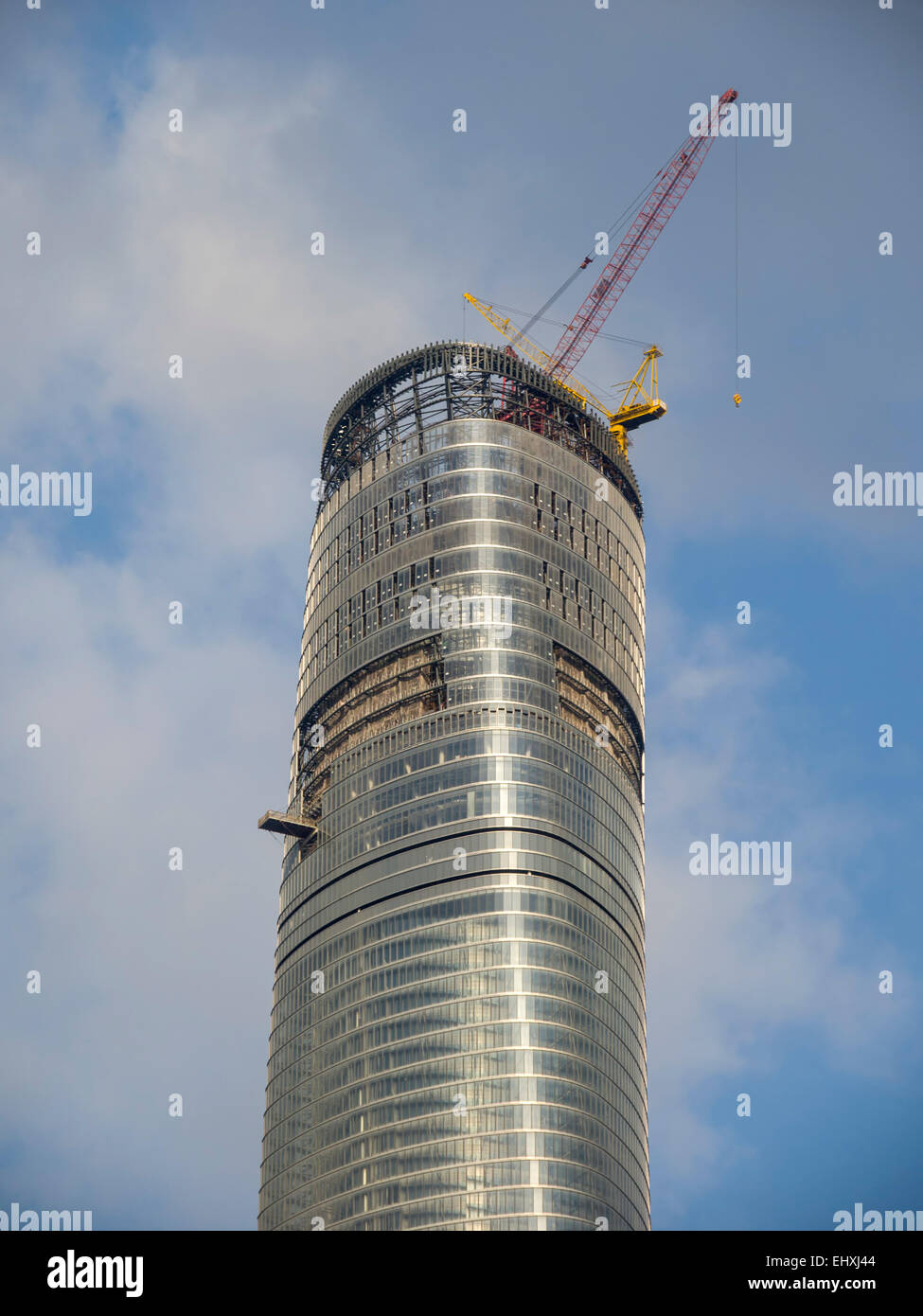 Der Shanghai Tower, das höchste Gebäude in China, im Bau, Shanghai, China Stockfoto