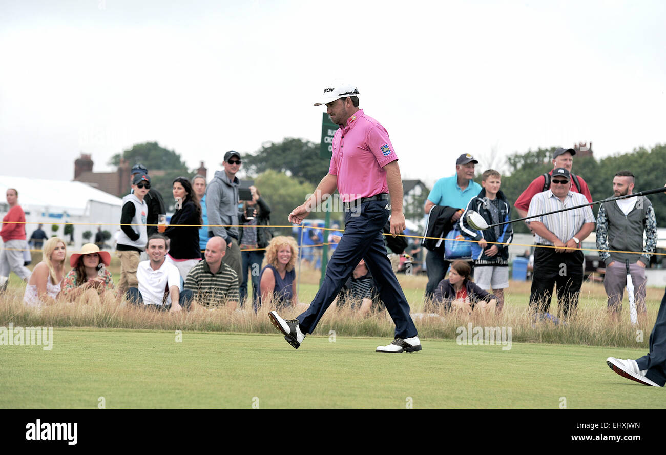 Königliche Hoylake Open Golf Championship 2014. Finaltag in Hoylake Open 2014. Sonntag an der offenen 2014 Royal Hoylake Liverpool. Auf dem Platz der offenen Stockfoto Königliche Hoylake Open Golf Championship 2014. Finaltag in Hoylake Open 2014. Sonntag an der offenen 2014 Royal Hoylake Liverpool. Auf dem Platz der offenen Stockfoto