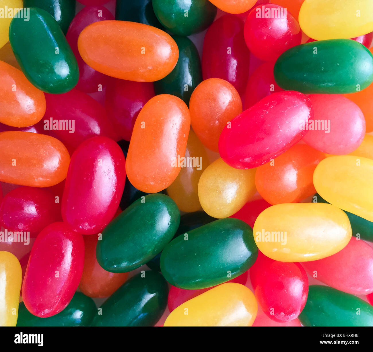 Bunten Geleebohnen Ostern Süßigkeiten Jellybean Hintergrund Stockfoto