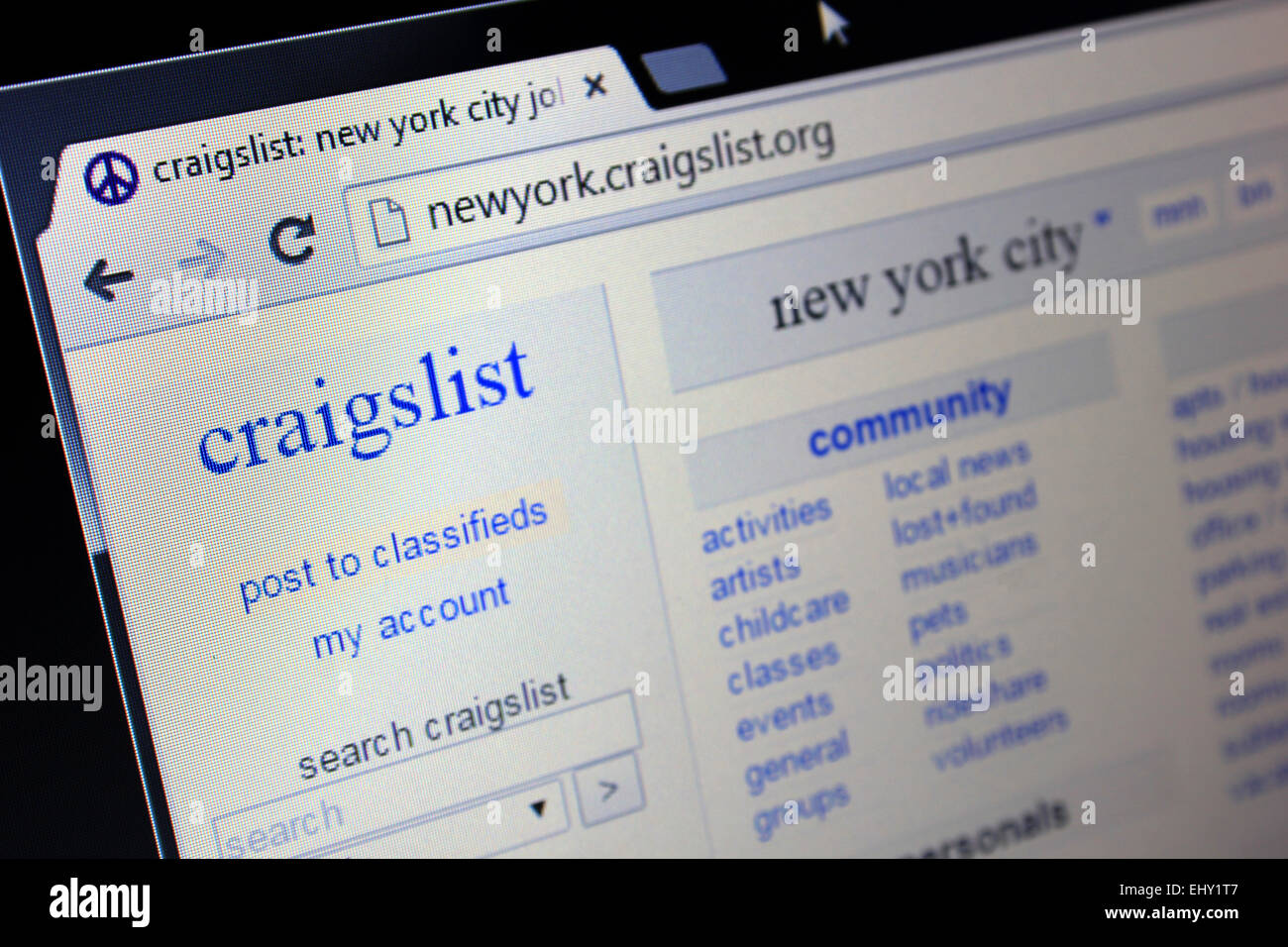 Craiglist.org Stockfoto