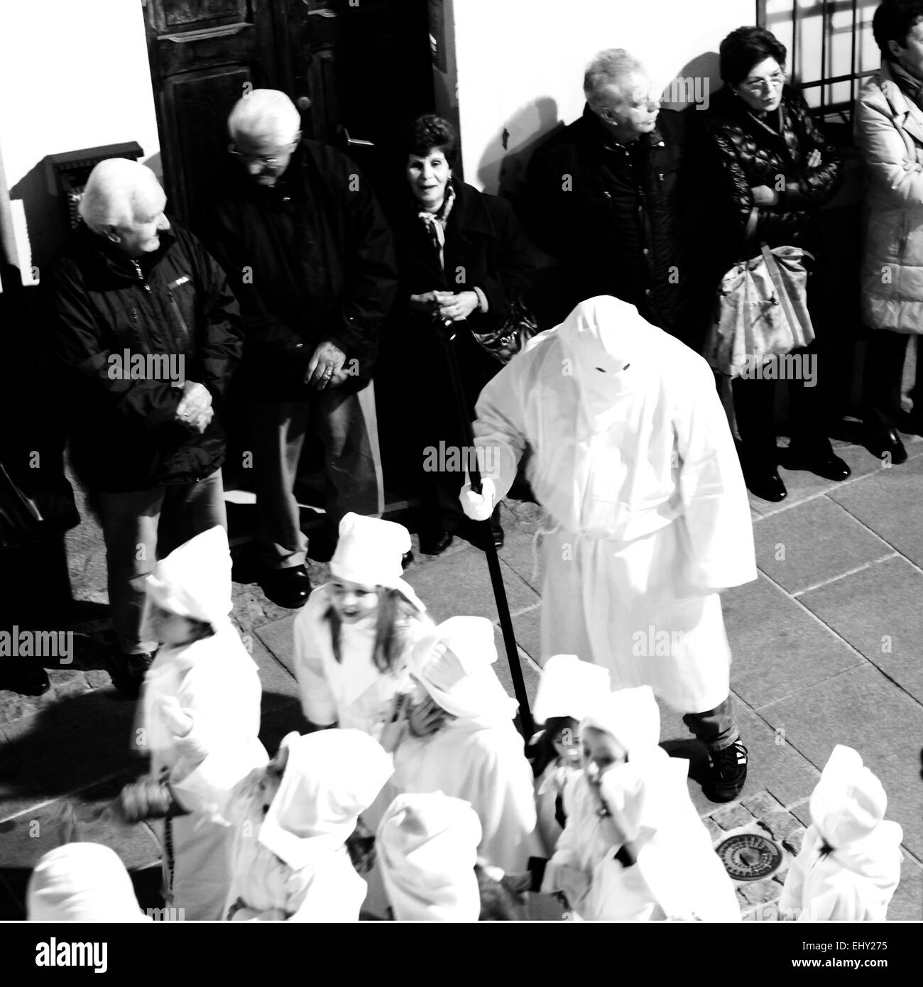 18. April 2014: Iglesias Ostern; Karwoche in Iglesias. Es wird jedes Jahr zwischen Ende März und April gefeiert. Stockfoto