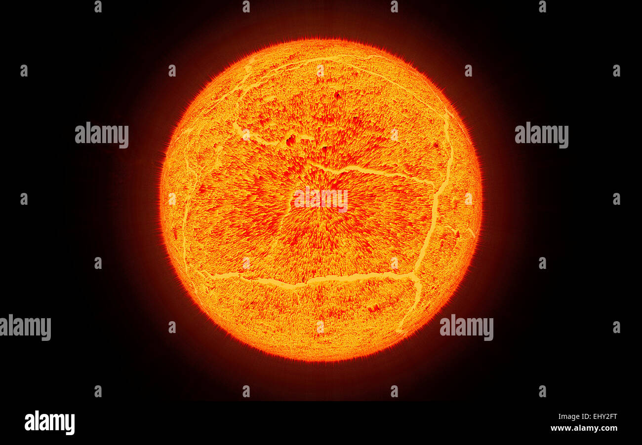 Abbildung einer fremden Sonne. Stockfoto