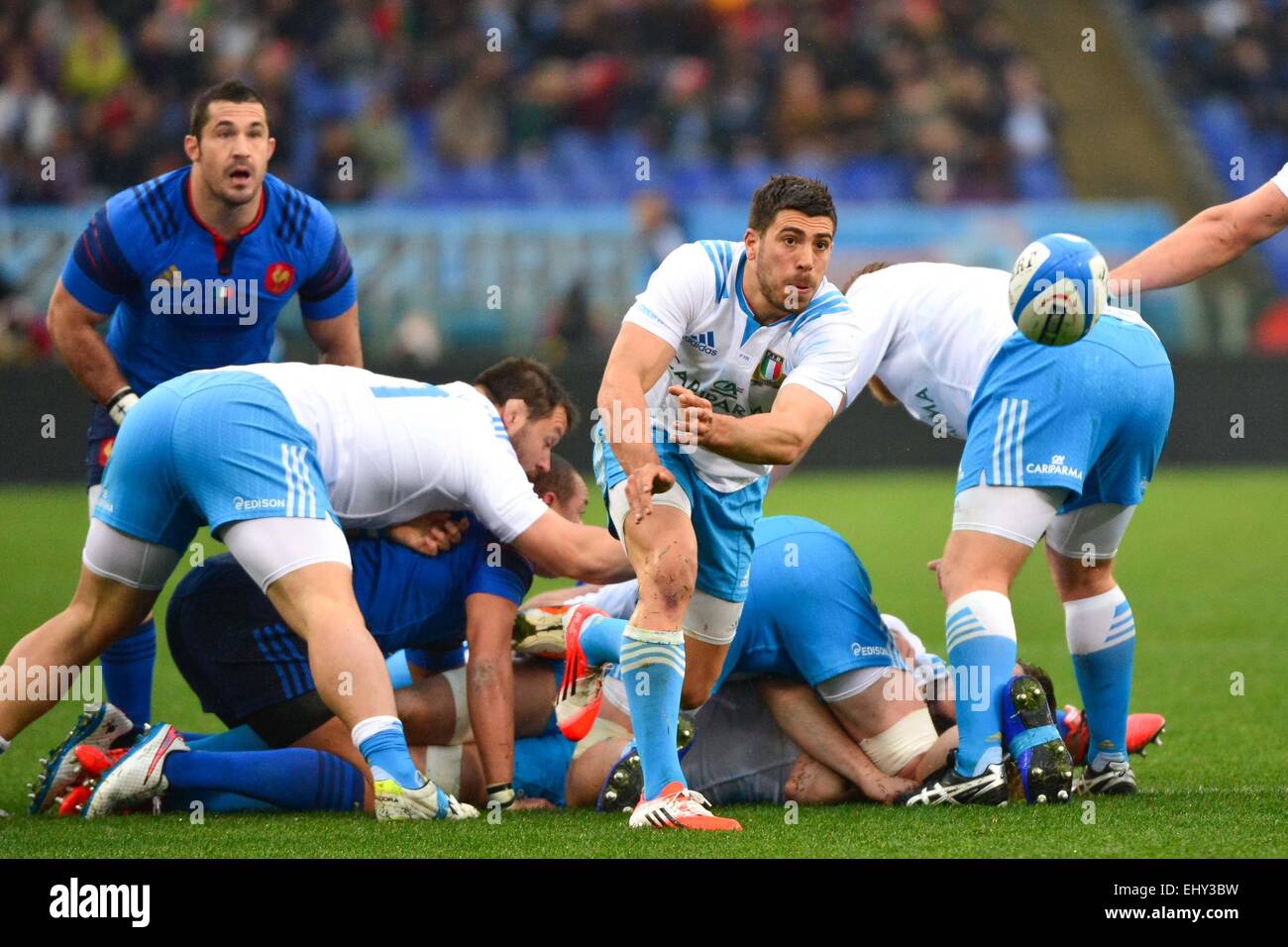 Edoardo GORI - 15.03.2015 - Rugby - Italien/Frankreich - Tournoi des VI-Nations-Rome.Photo: David Winter/Icon Sport Stockfoto
