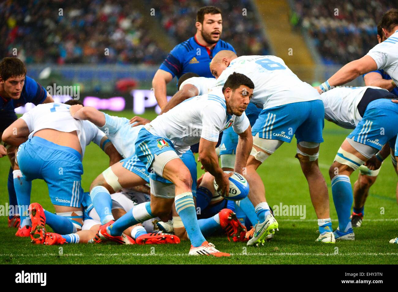 Edoardo GORI - 15.03.2015 - Rugby - Italien/Frankreich - Tournoi des VI-Nations-Rome.Photo: David Winter/Icon Sport Stockfoto