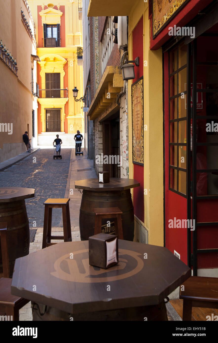 Street Bar, Malaga, Spanien Stockfoto