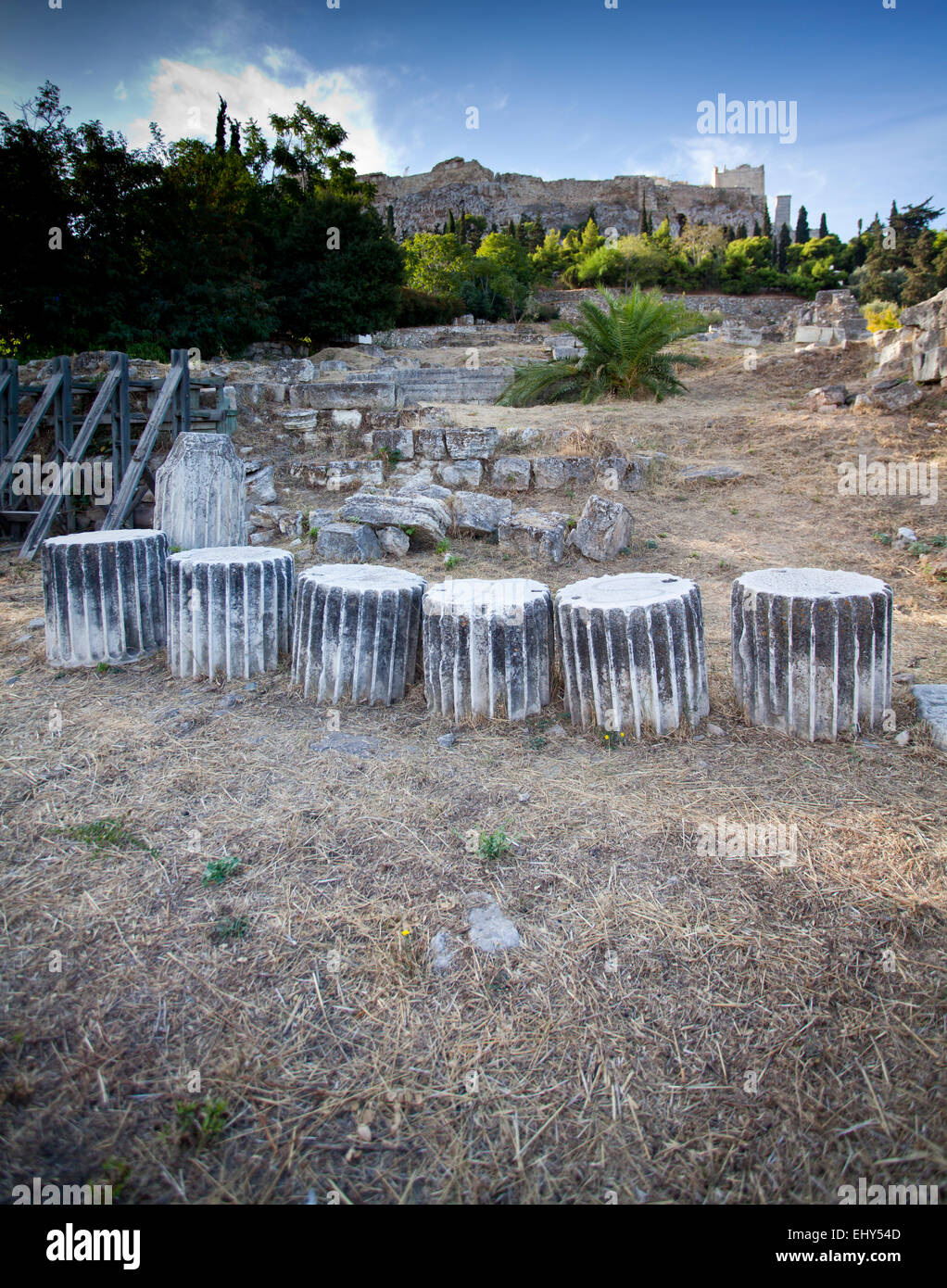 Die Ruinen der antiken Agora von Athen, Griechenland. Stockfoto
