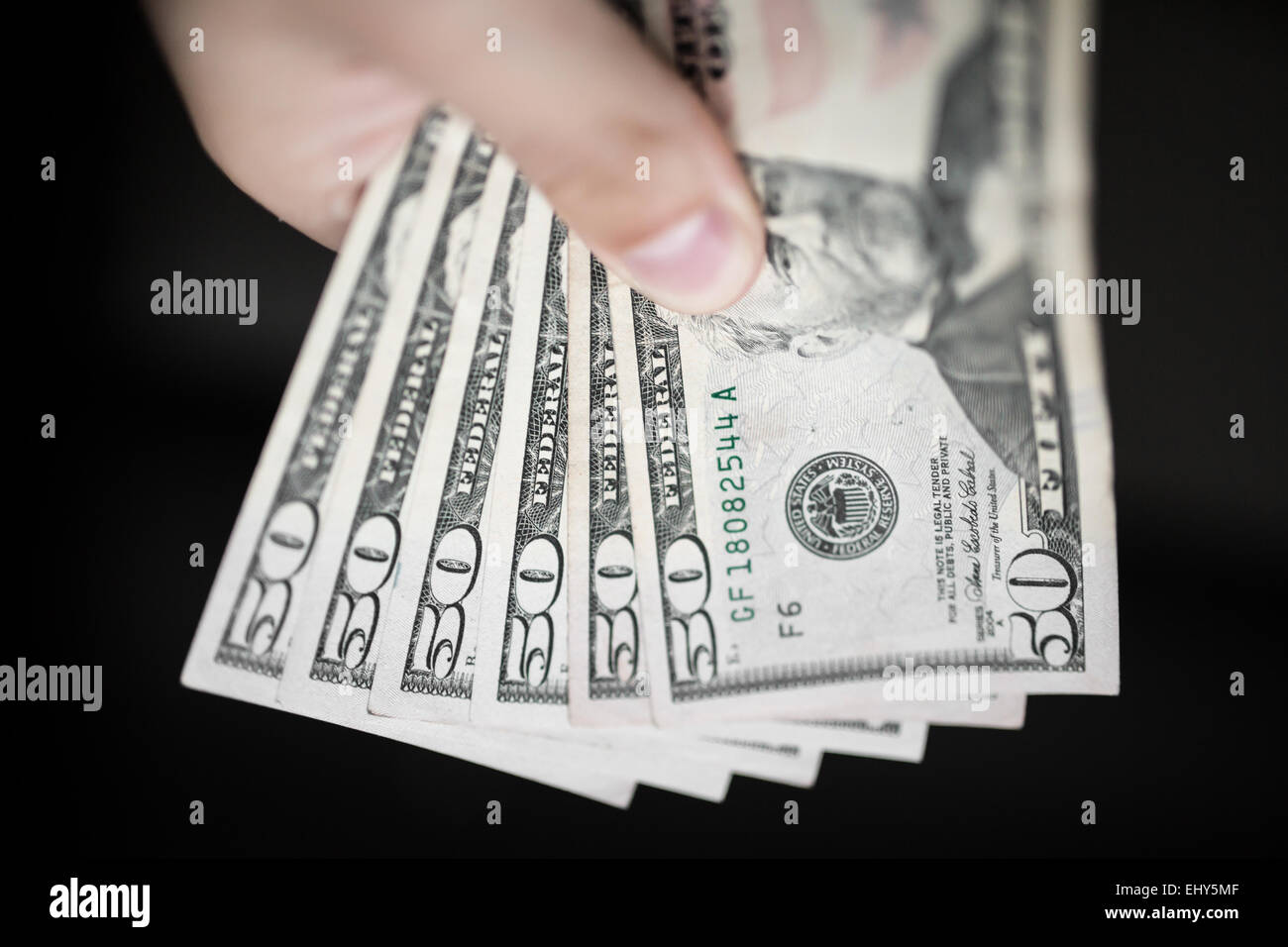 Fünfzig Dollar Stockfoto