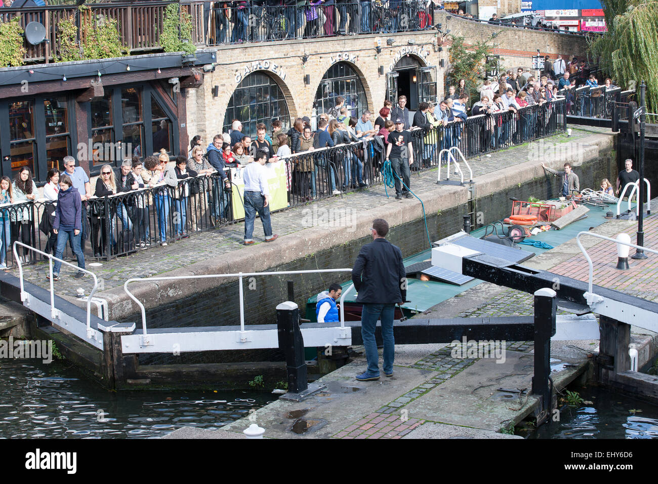 Grand Union Regent Canal Camden Lock in London Stockfoto