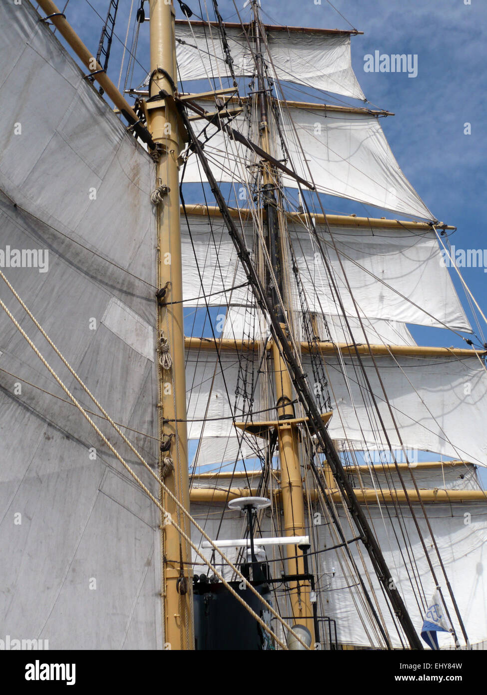 vollen Segeln auf der Burg von picton Stockfoto