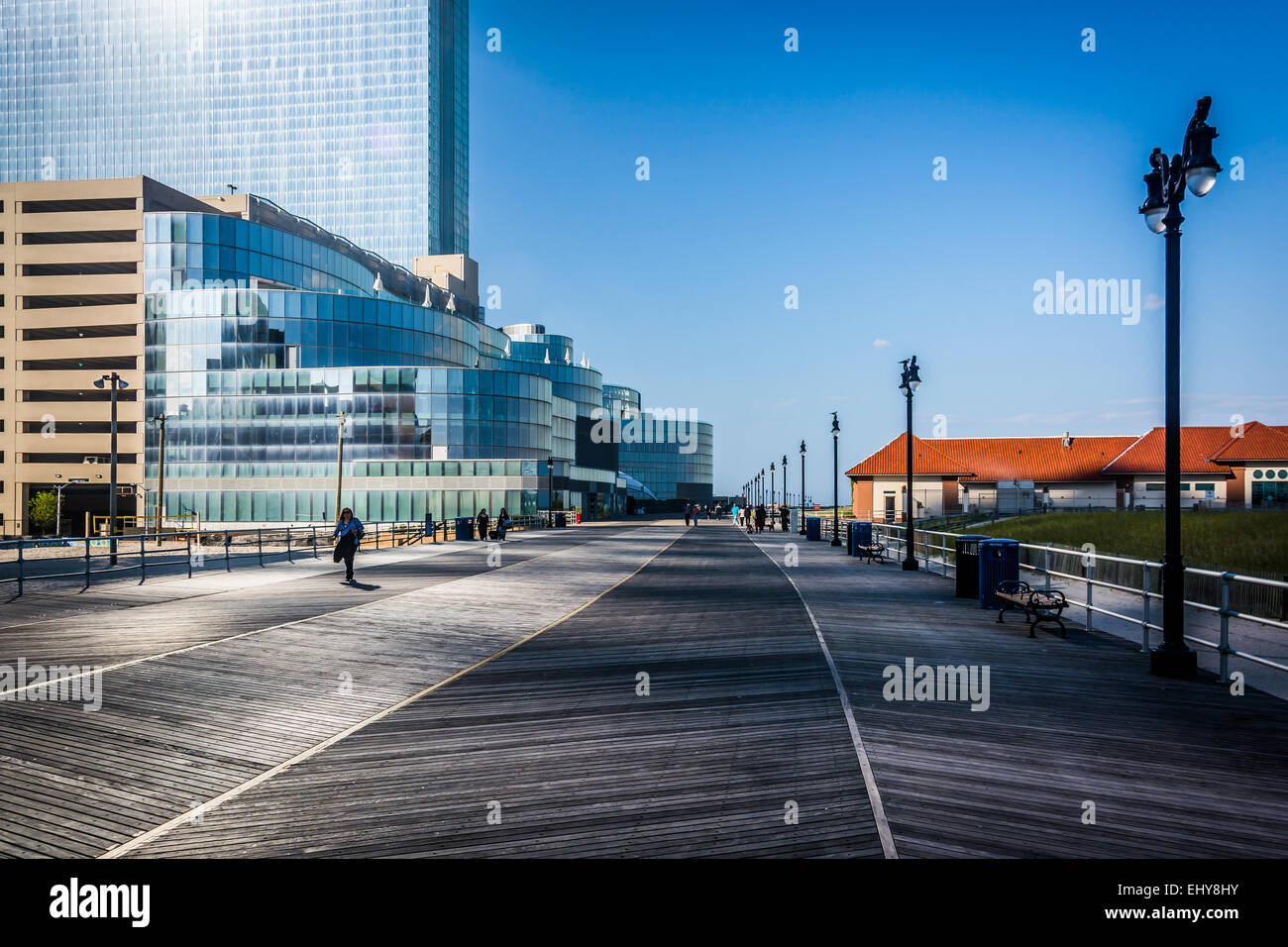 Der Boardwalk in Atlantic City, New Jersey. Stockfoto