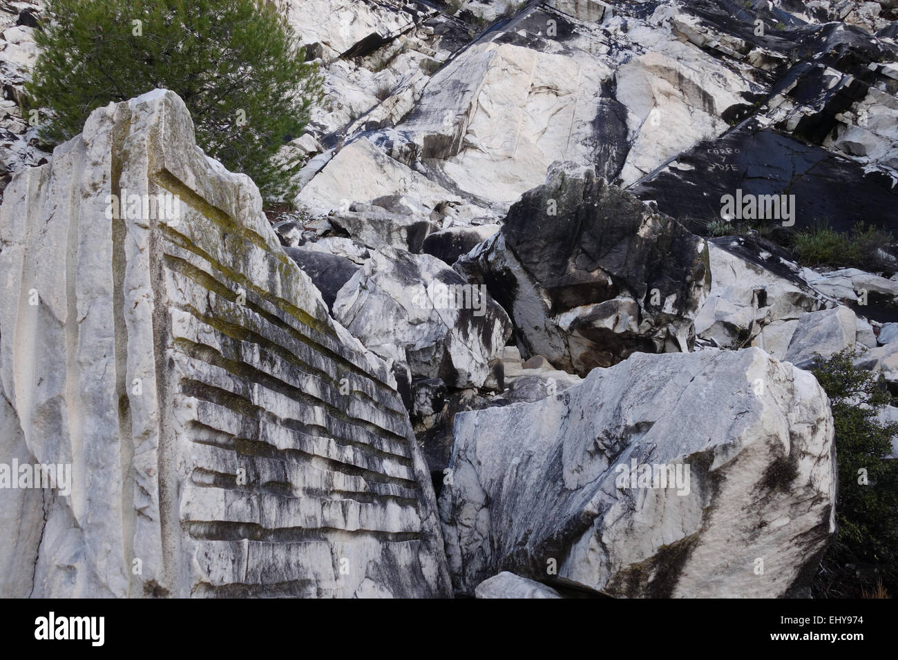Marmor-Mine in Coin, Südspanien verlassen. Stockfoto