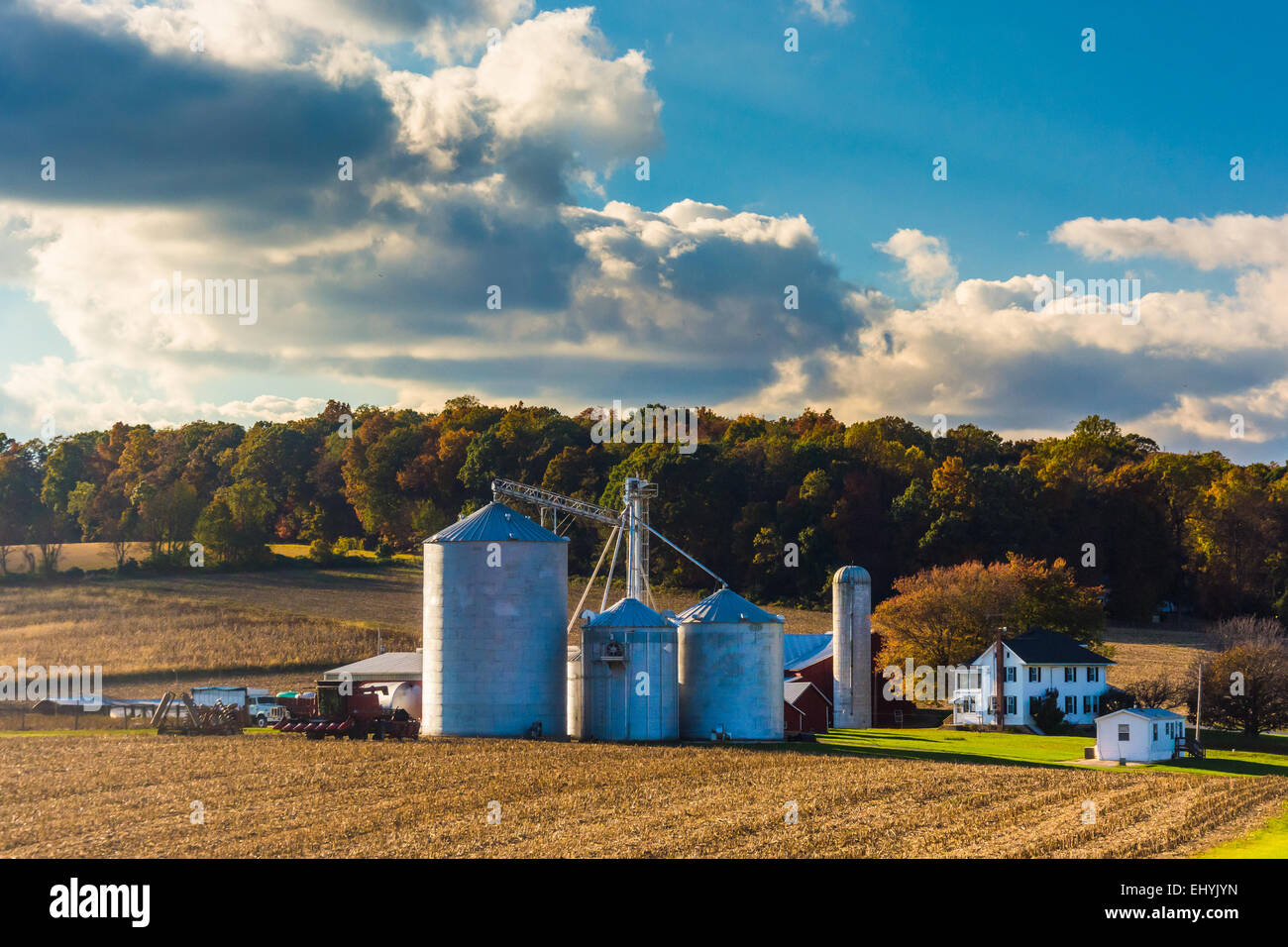 Bauernhof im ländlichen York County, Pennsylvania. Stockfoto