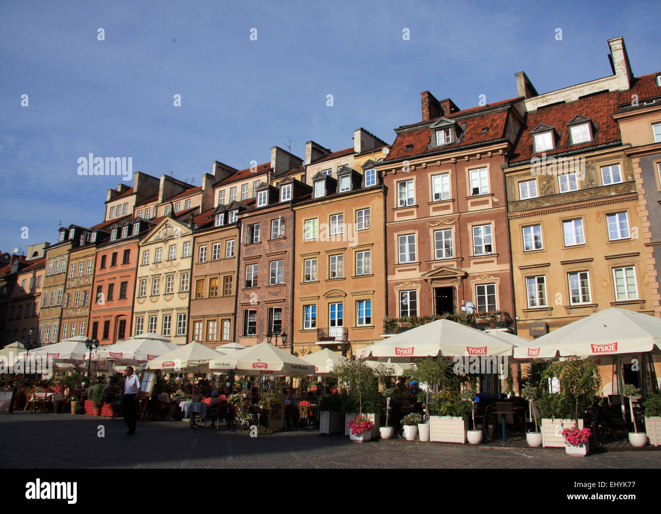 Polen, Warschau, Europa, Altstadt, Unesco, Weltkulturerbe, Marktplatz Rynek Ehren Miasta, Häuser, Wohnungen, Fassaden Stockfoto