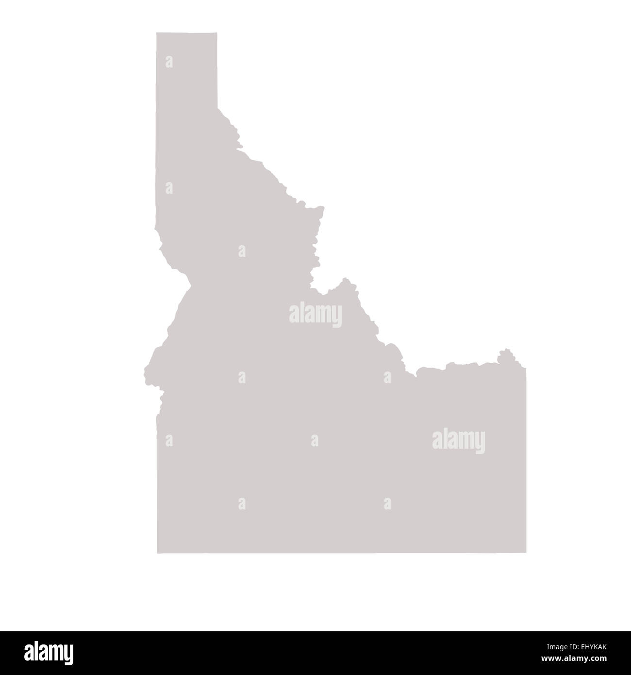 Idaho Zustand-Karte isoliert auf einem weißen Hintergrund, USA. Stockfoto