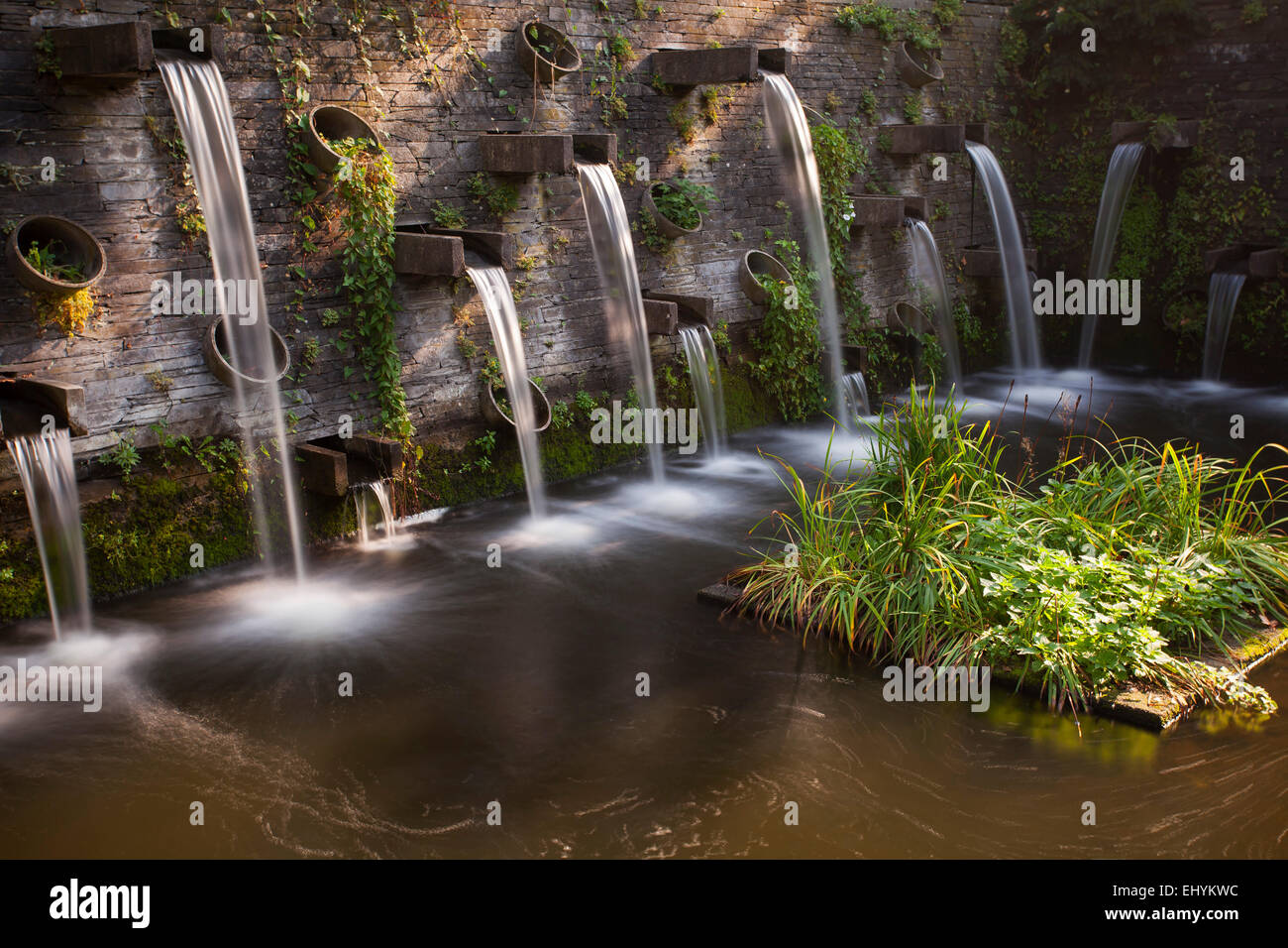 Wells, Deutschland, Fluss, Hansestadt, Hamburg, Körper von Wasser, Hamburg, Park, Park und Blomen, Sehenswürdigkeit, Zimmerbrunnen Stockfoto