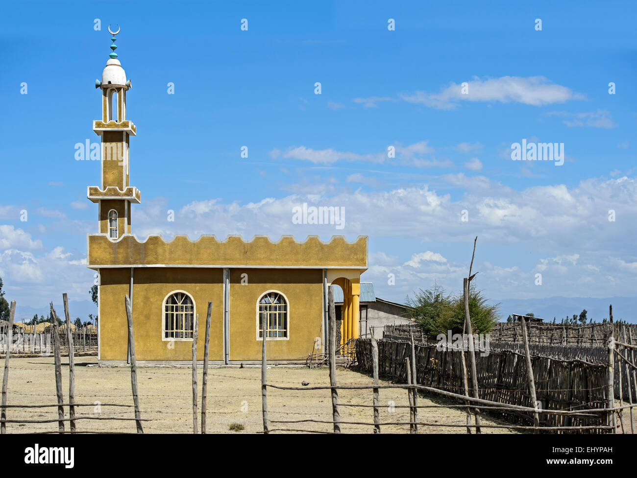 Moschee in die Landschaft, Arsi Region Oromia oder Bono Region, Äthiopien Stockfoto