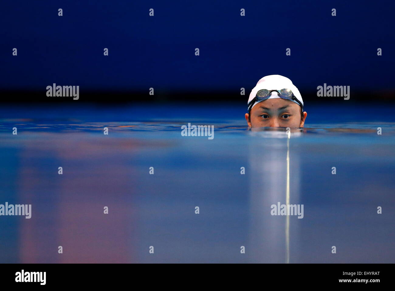 JISS, Tokyo, Japan. 19. März 2015. Yumi Adachi (JPN), 19. März 2015 - Schwimmen: Training Session von synchronisiert schwimmen mischen Duett Japan Nationalmannschaft bei JISS, Tokio, Japan. © Sho Tamura/AFLO SPORT/Alamy Live-Nachrichten Stockfoto