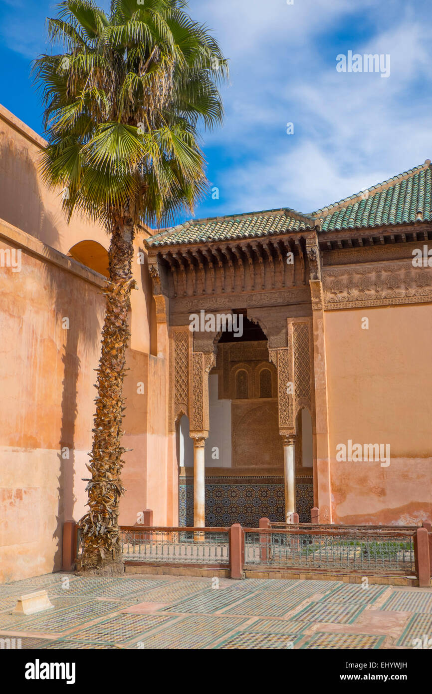 Saadien Gräber, Medina, alte Stadt, Marrakesch, Marokko, Nordafrika Stockfoto