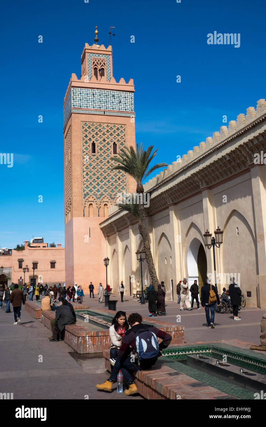 Kasbah Moschee, Medina, alte Stadt, Marrakesch, Marokko, Nordafrika Stockfoto