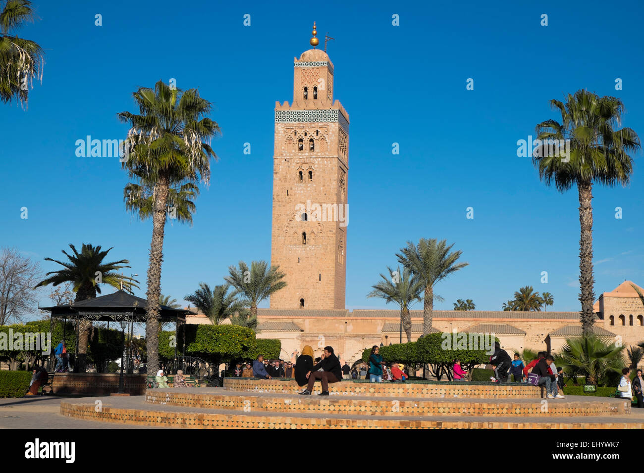 Koutoubia Moschee, Marrakesch, Marokko, Nordafrika Stockfoto