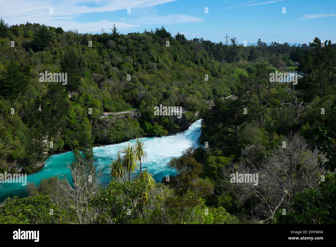 Huka Falls, Waikato River, in der Nähe von Taupo, Nord Islad, Neuseeland Stockfoto