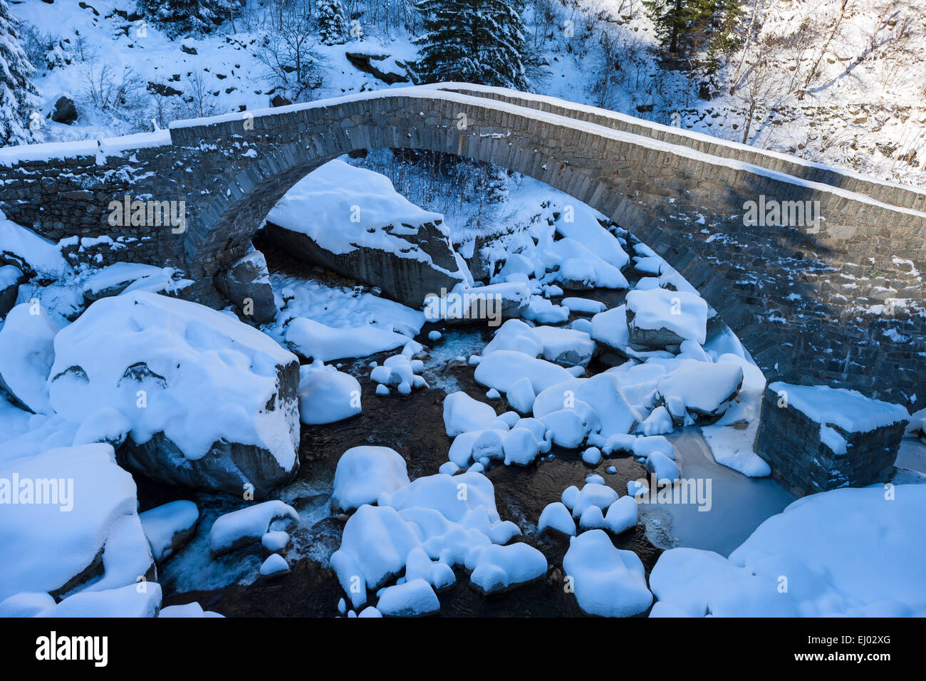 Häderlisbrücke, Schweiz, Europa, Kanton Uri, Schlucht, Stockfoto