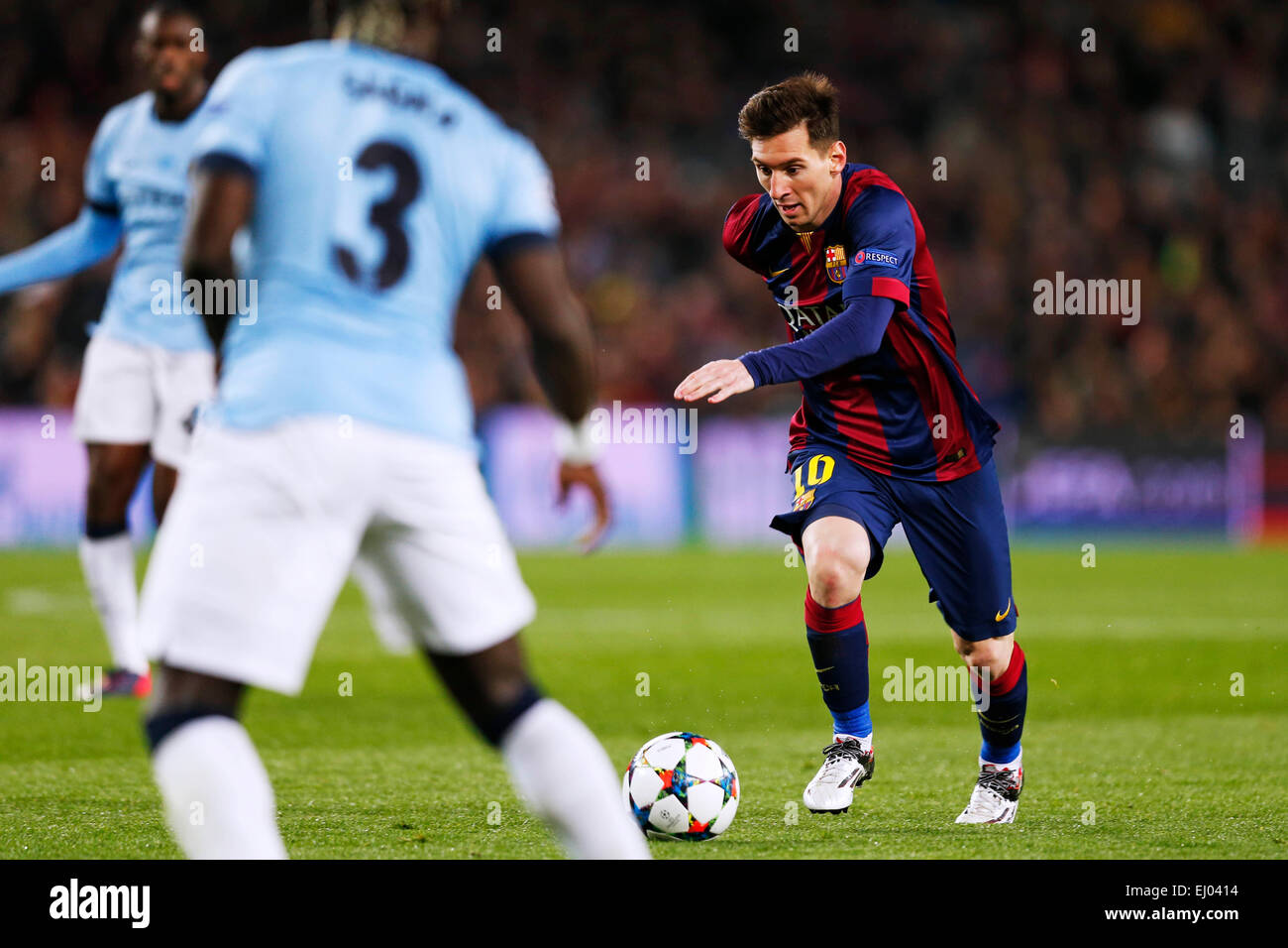 Barcelona, Spanien. © 18. März 2015. Barcelona, Spanien. 18. März 2015. Lionel Messi (Barcelona) Fußball: UEFA Champions League Runde der 16 1. Bein match zwischen FC Barcelona mit 1: 0 Manchester City FC im Camp Nou in Barcelona, Spanien. Kredit: D. Nakashima/AFLO/Alamy Live-Nachrichten Stockfoto