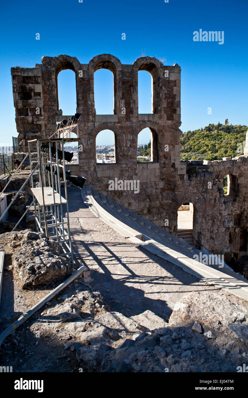Odeon des Herodes Atticus Amphitheater in Athen, Griechenland. Stockfoto