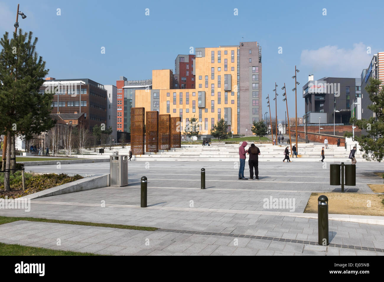 Eastside City Park Millenium Zeitpunkt in Birmingham Stockfoto