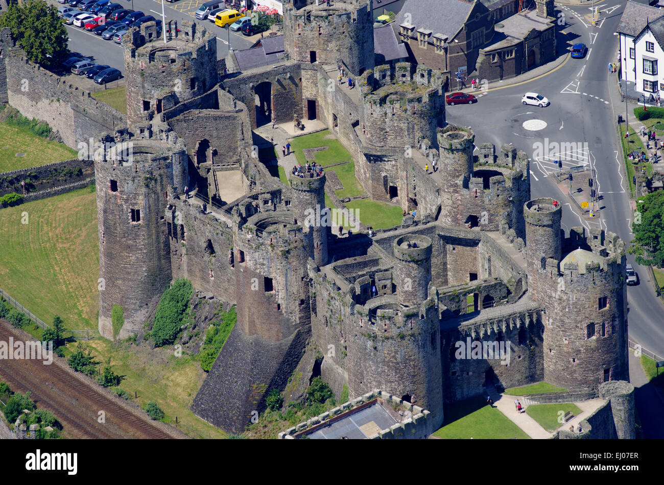 Conwy Castle, Conwy, North East Wales Stockfoto
