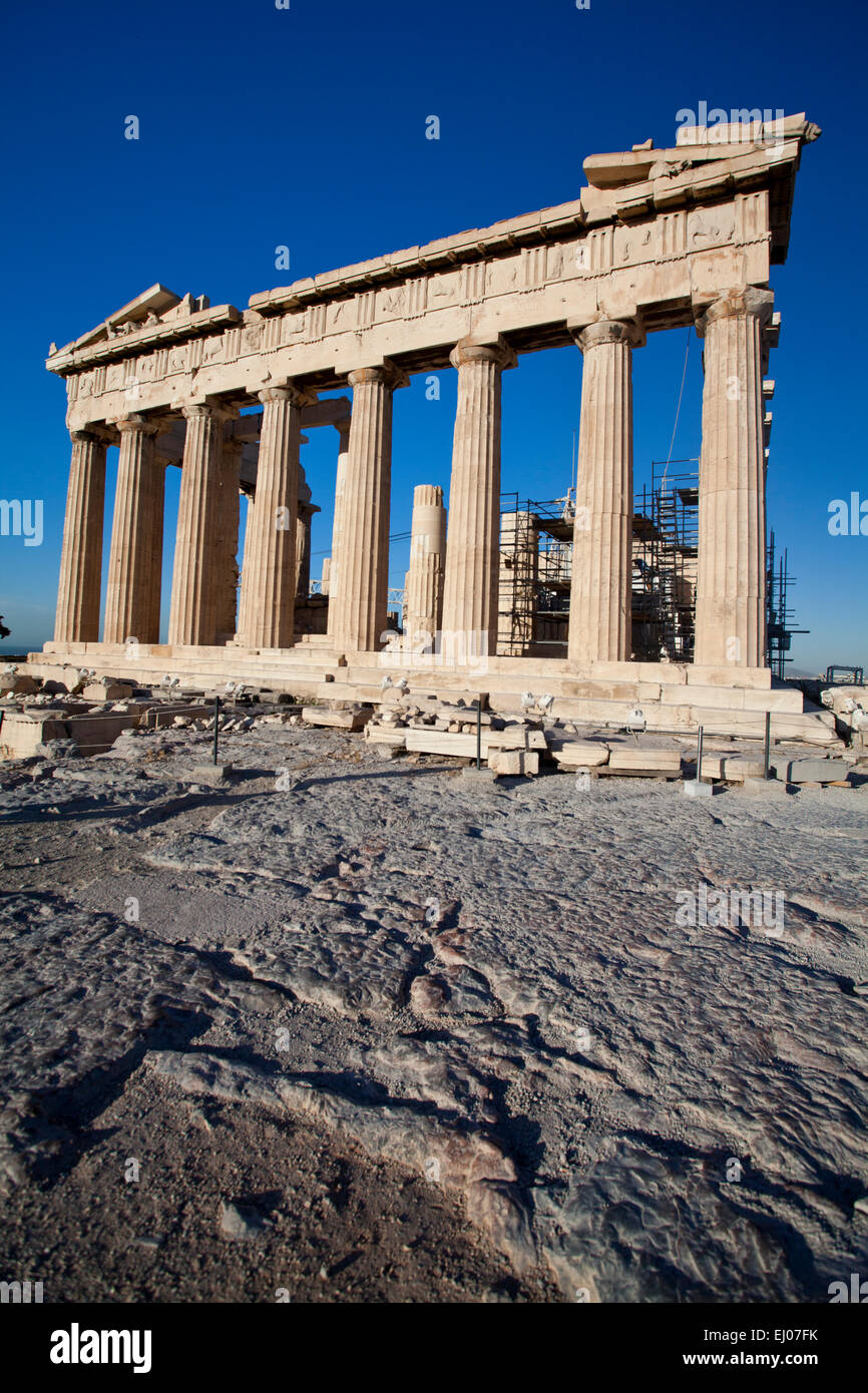 Der Parthenon in der Akropolis in Athen, Griechenland. Stockfoto